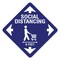 Signmission Social Distancing Cart Non-Slip Floor Graphic, 16in Vinyl Decal, 16" x 16", FD-X-16-9989 FD-X-16-9989 - alternate 1